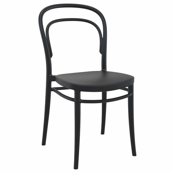 Calle Marie Resin Outdoor Chair Black -  set of 2 CA3437480